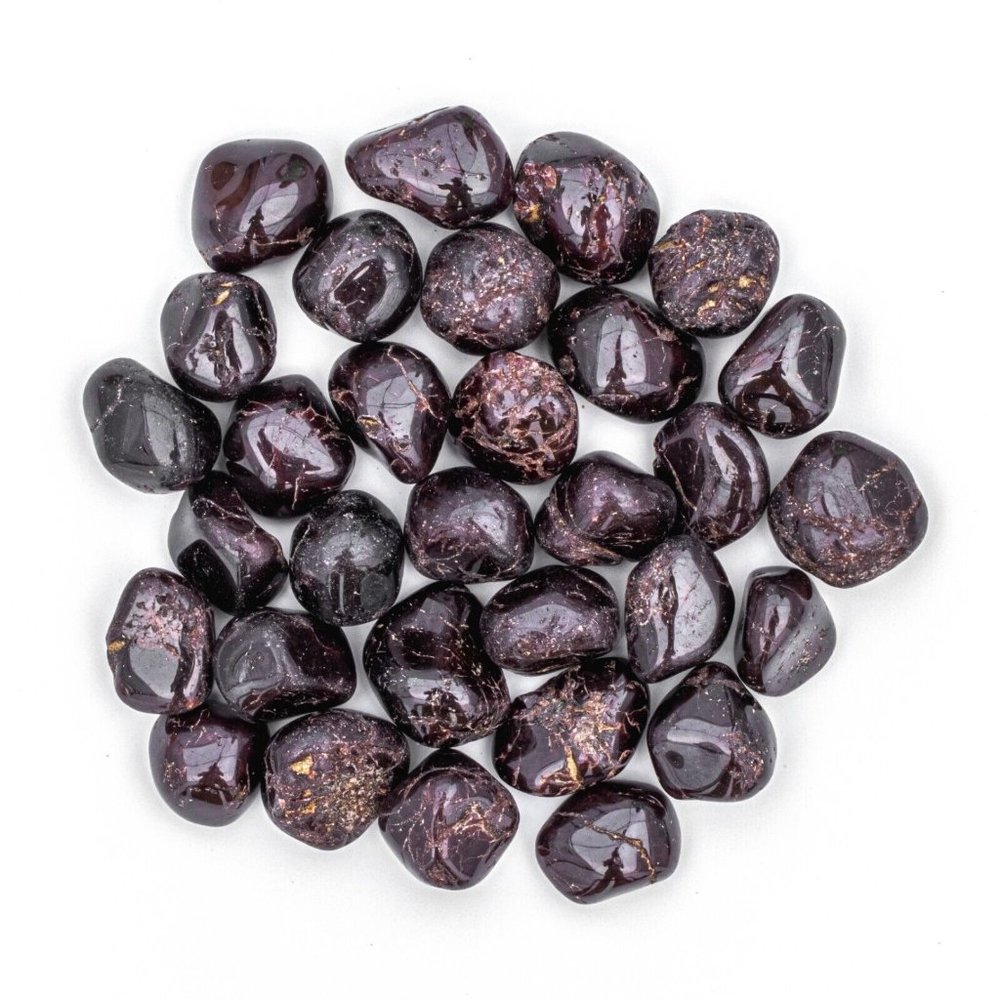 1 lb Tumbled Garnet Gemstone Crystals 25-40 Stones Bulk Gems Wholesale Rocks